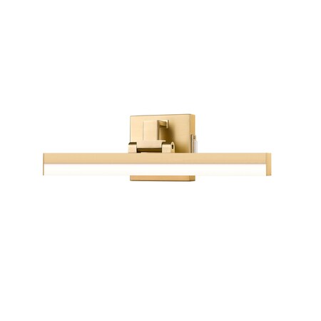 Z-Lite Liam Vanity, 1-Light, 18 In.W x 3 In.L x 5 In.H, Modern Gold/Frosted 1009-18W-MGLD-LED
